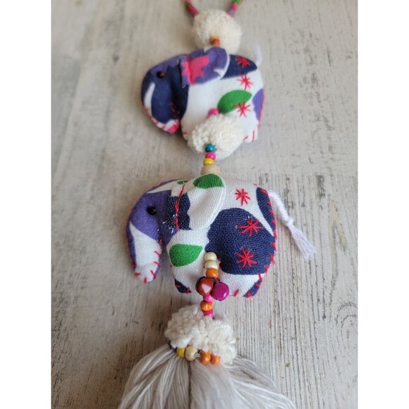 Plush unique elephant hanging ornament rainbow home decor - Picture 3 of 7